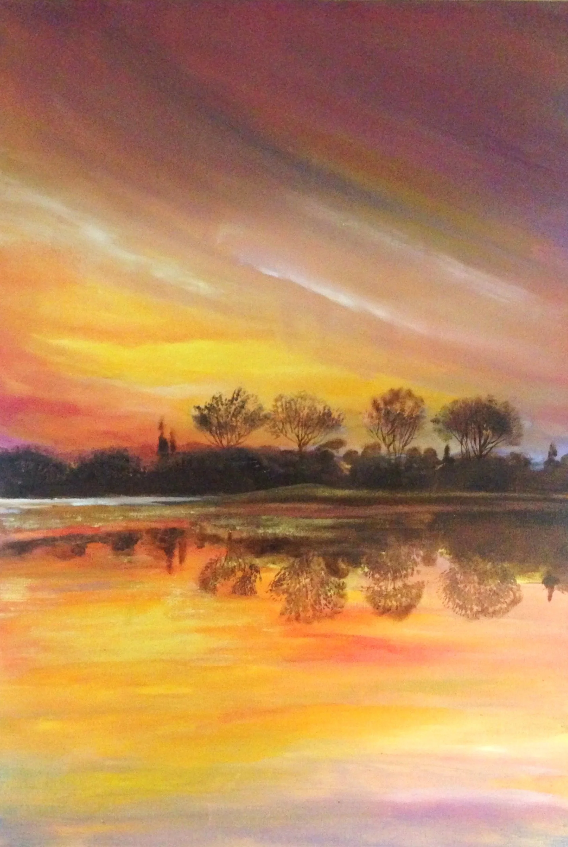 Tramonto sui laghi Alimini