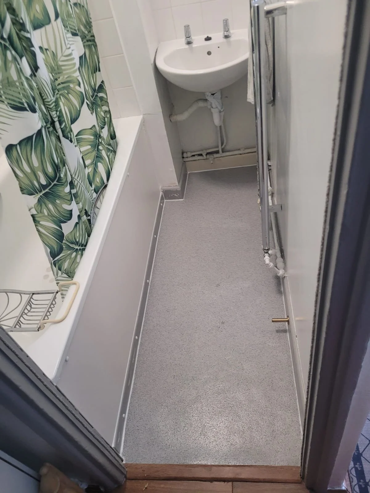 Bathroom floor installation.jfif