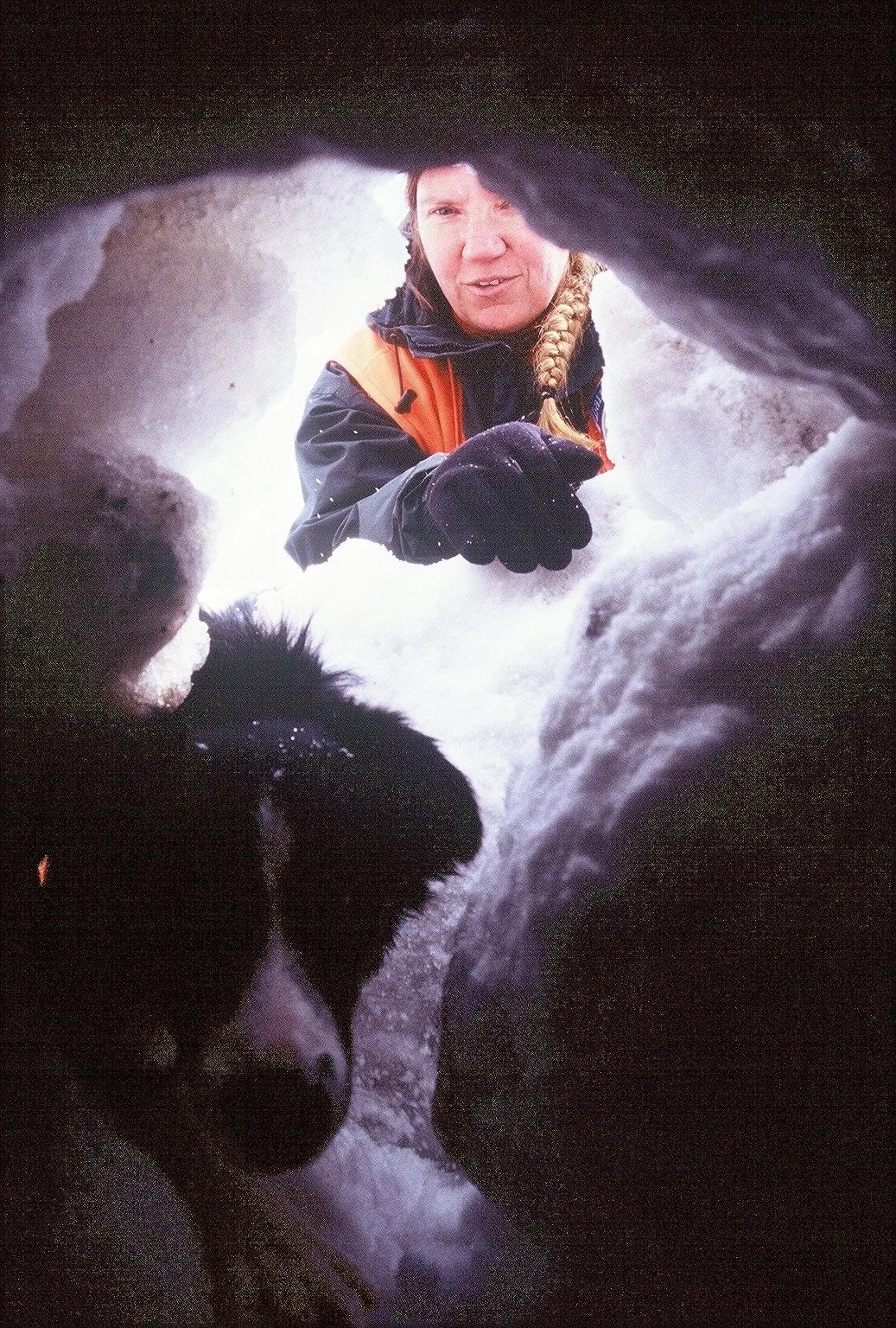 Toss and me, the trainer, doing a Avalanche training as part of our SAR skills. 