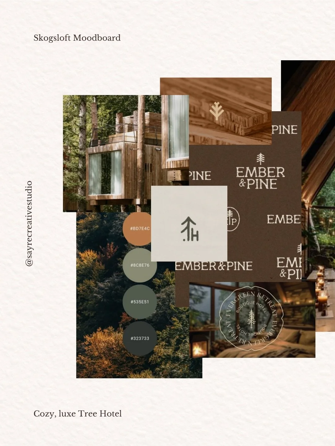 Currently working on: Skogsloft

I&rsquo;m currently building a brand identity for a treetop hotel retreat nestled in Nordic forests. Where luxury meets wild. Minimal meets organic. Creatures of the canopy meet Scandinavian design.

This is the moodb