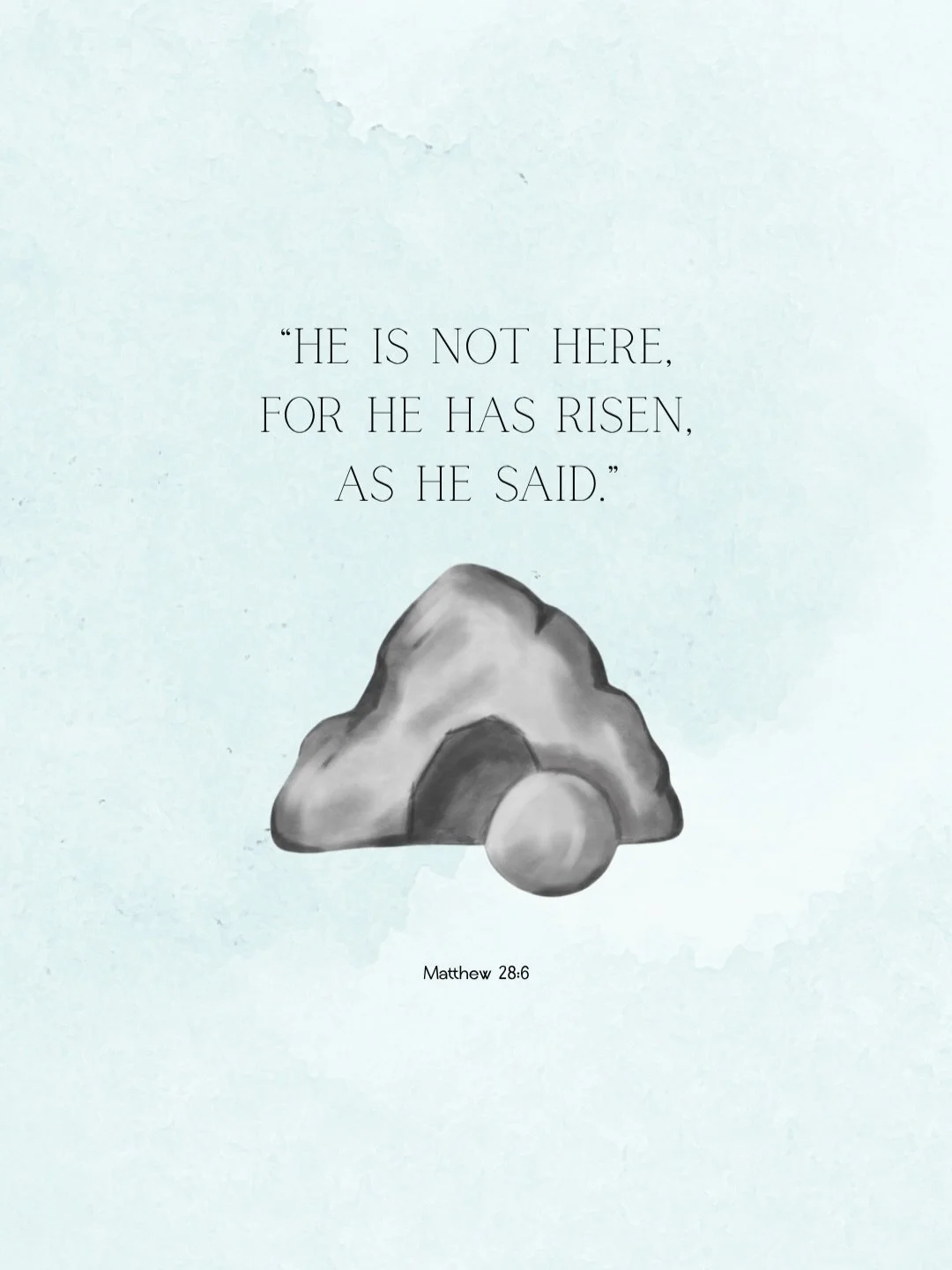 The stone is rolled away. Hope is not a feeling, but a fact.

Happy Easter from my little corner of the world to yours. 🤍