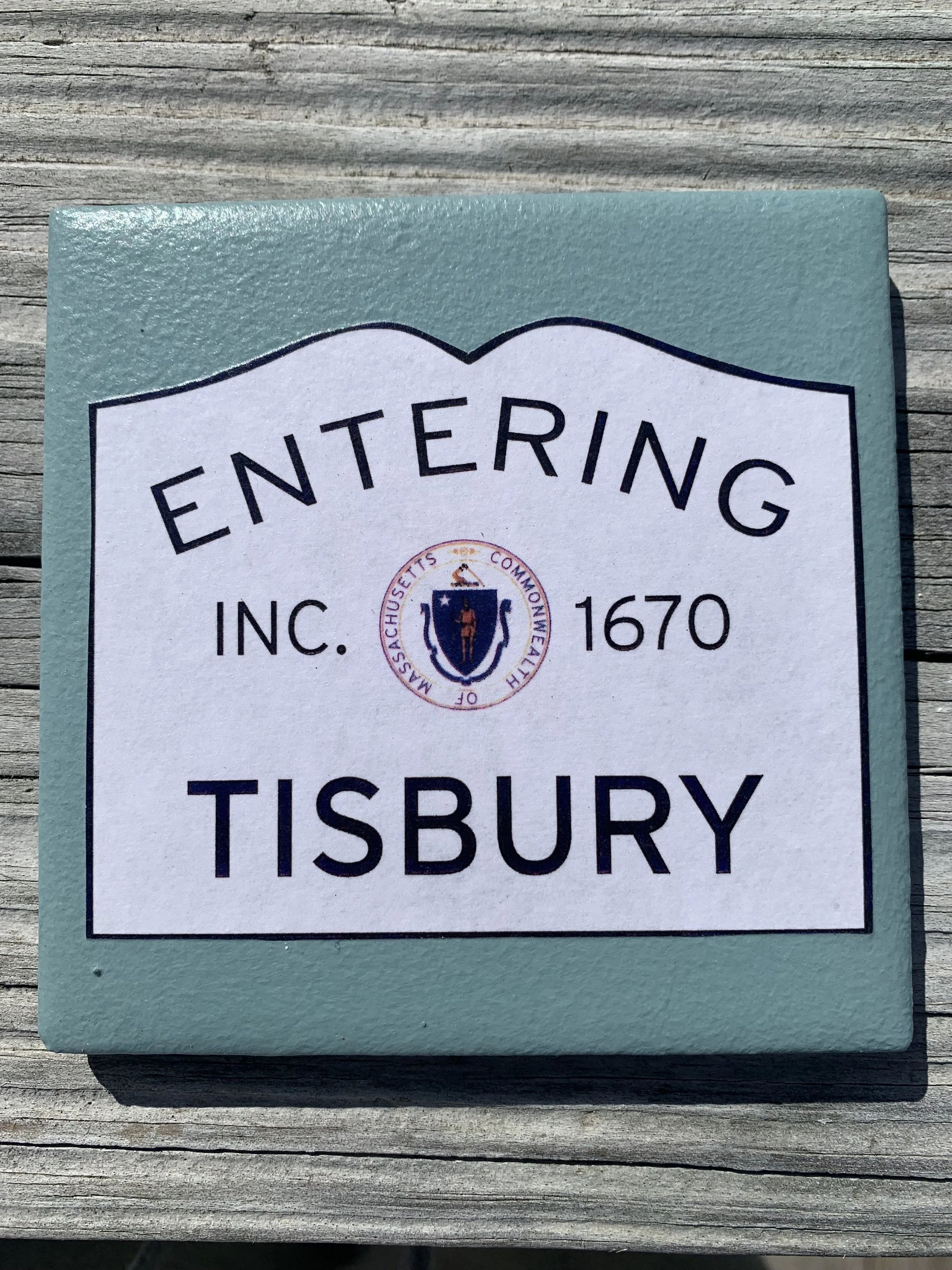 Martha's Vineyard Town Sign Coaster