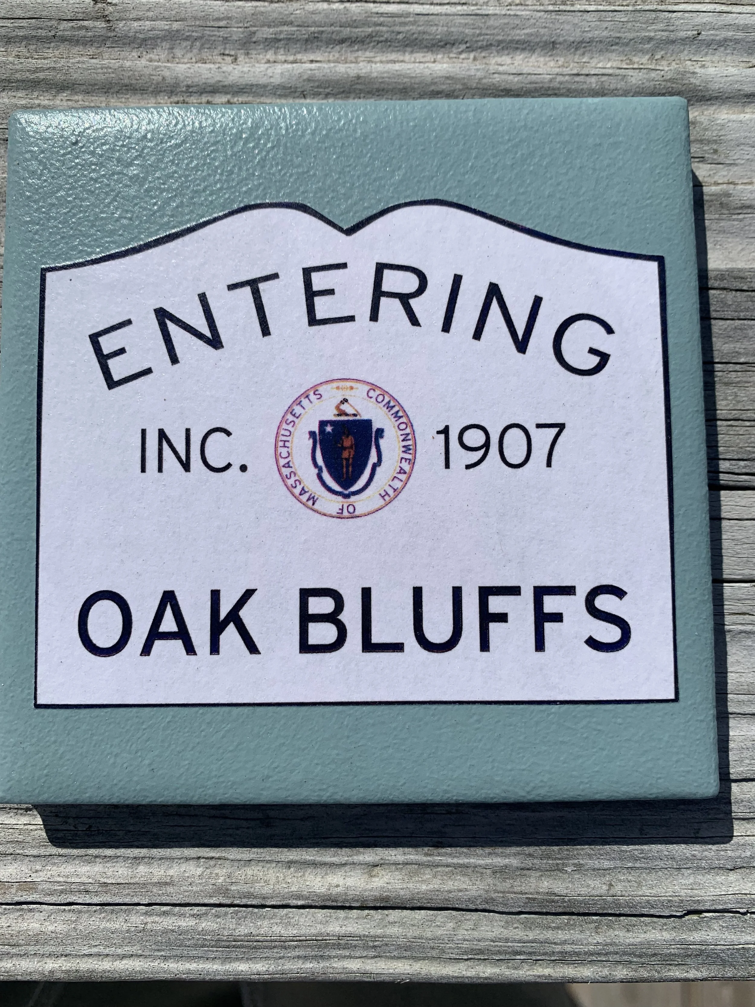 Martha's Vineyard Town Sign Coaster