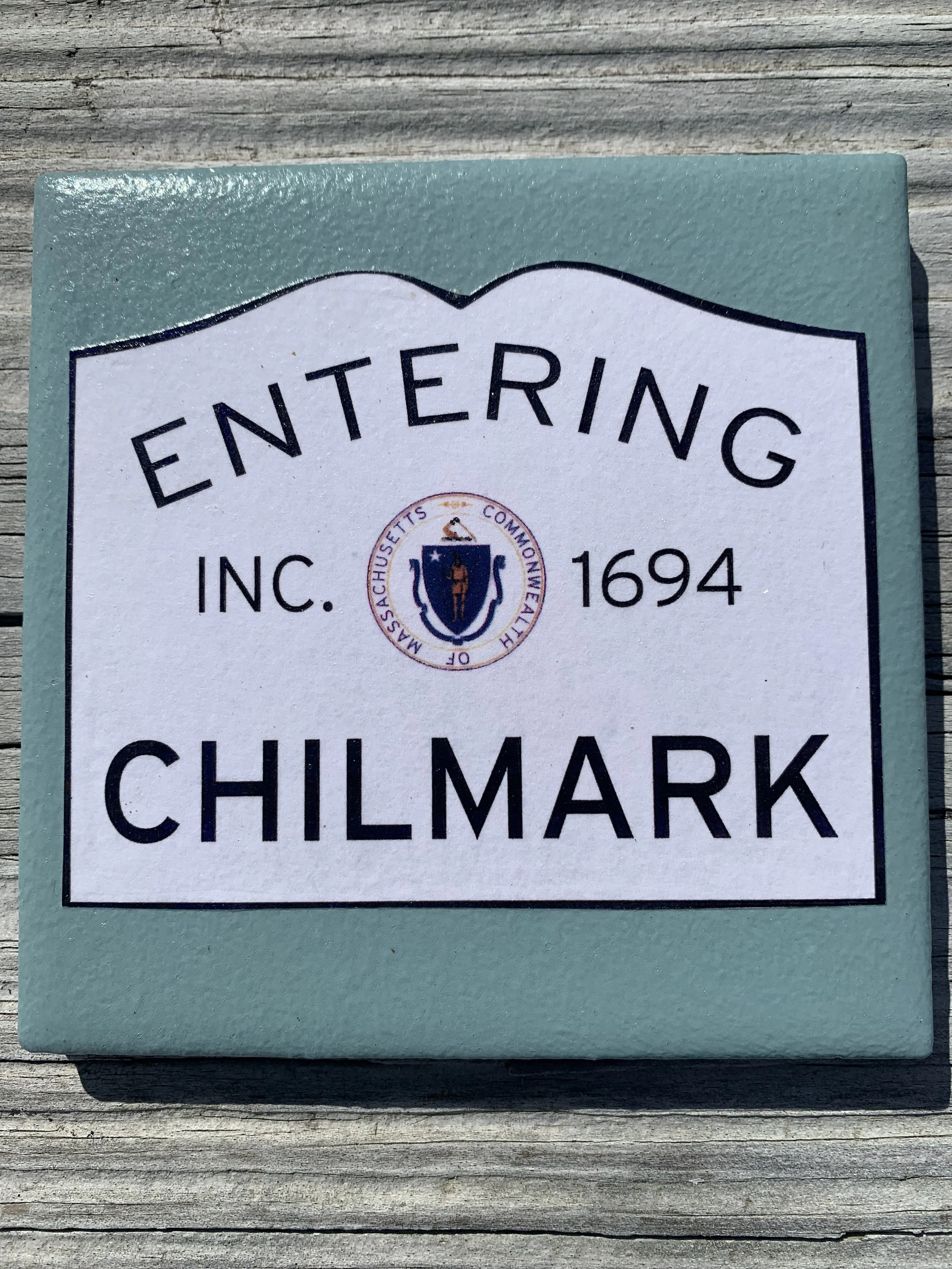 Martha's Vineyard Town Sign Coaster