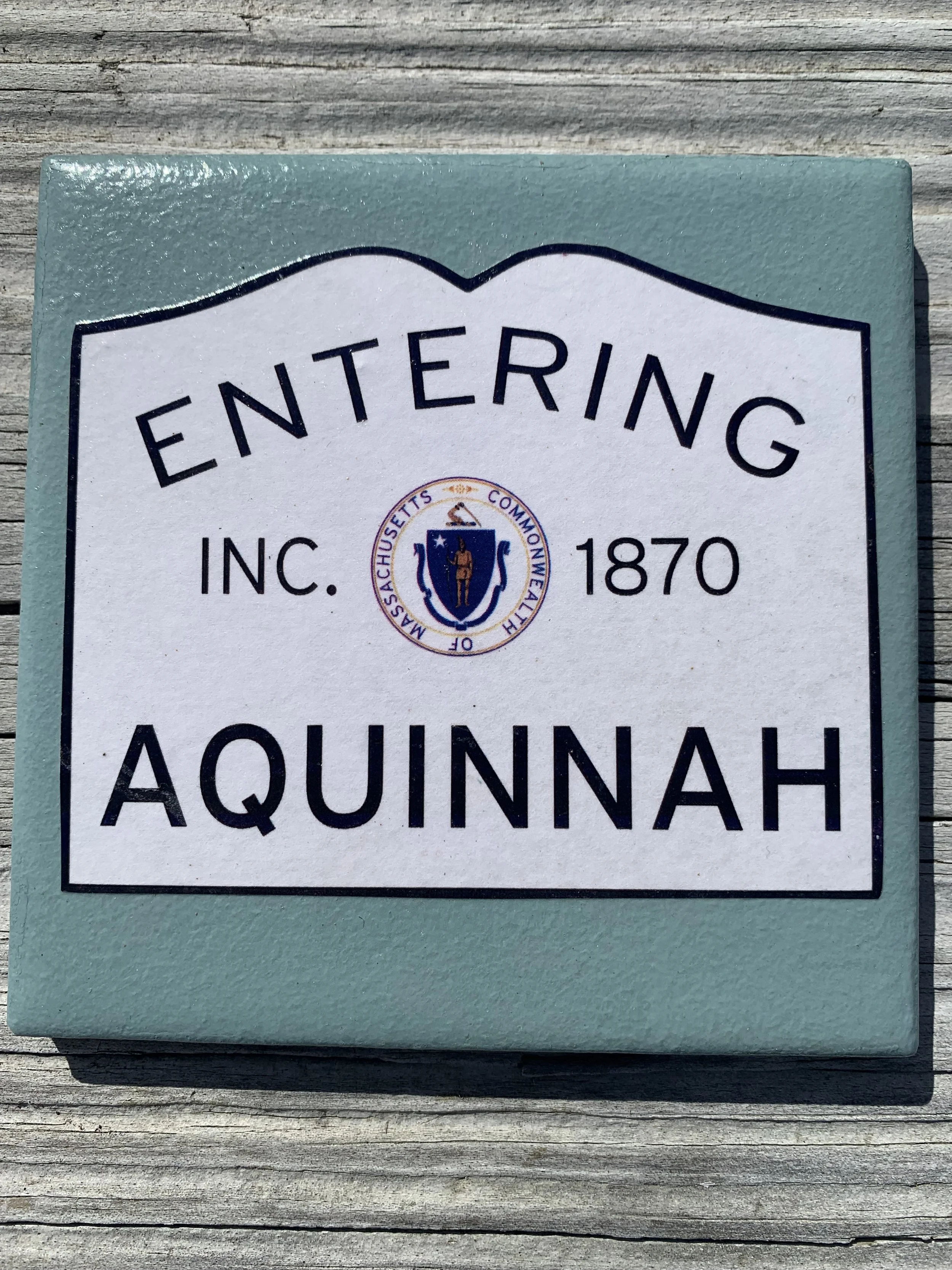 Martha's Vineyard Town Sign Coaster