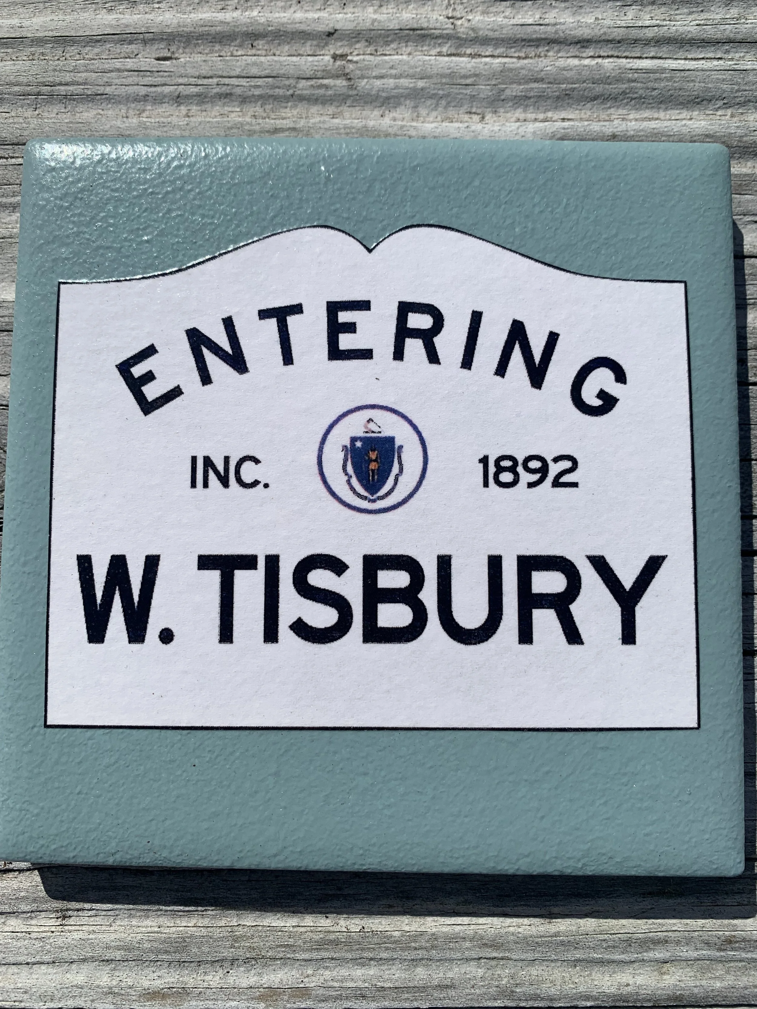 Martha's Vineyard Town Sign Coaster