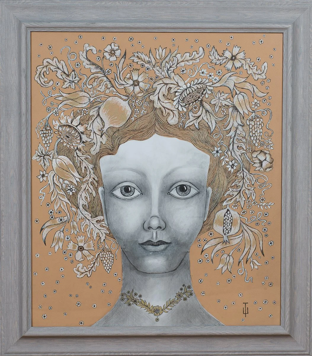 «Флора»  | 51 × 60 | 2024  г | Бумага, акрил