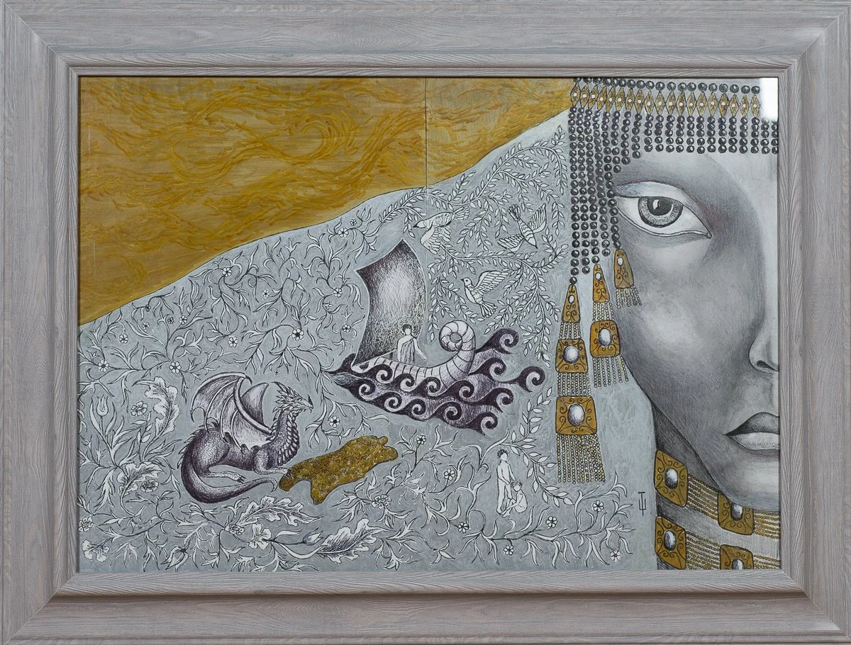 «Медея» | 60 × 42 | 2024  г | Бумага, карандаш, акрил