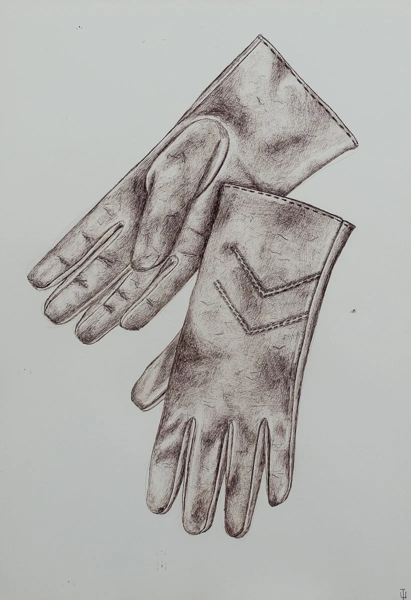 «Перчатки» | 40 x 53 | 2016 г | Бумага, тушь