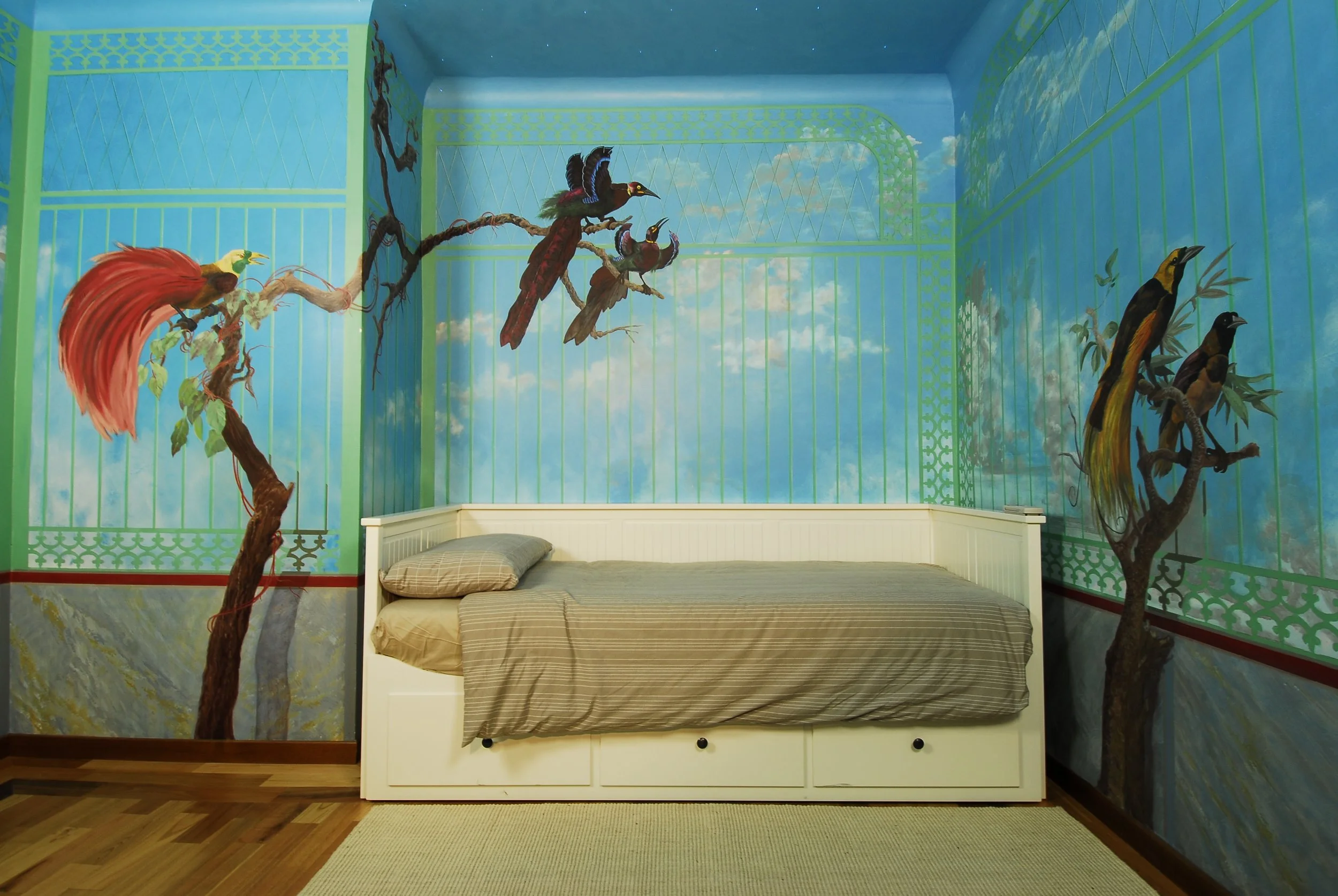Bed Bird Murals from Door.jpg