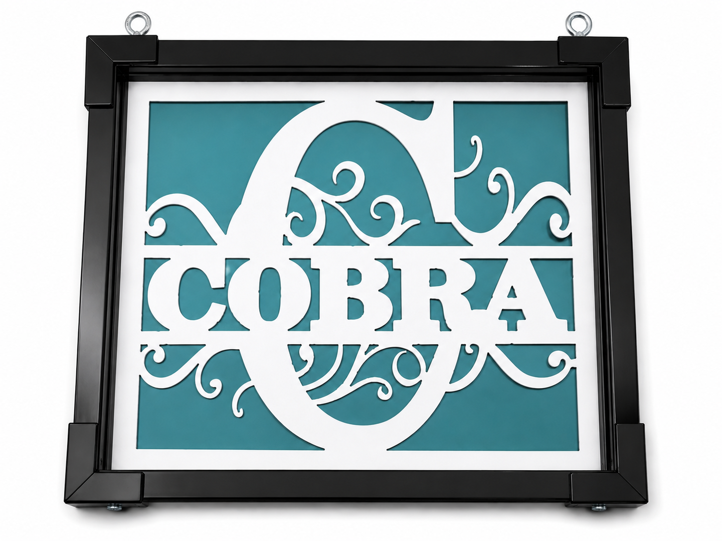 Custom Monogram Framed Sign (18" W x 14" H)