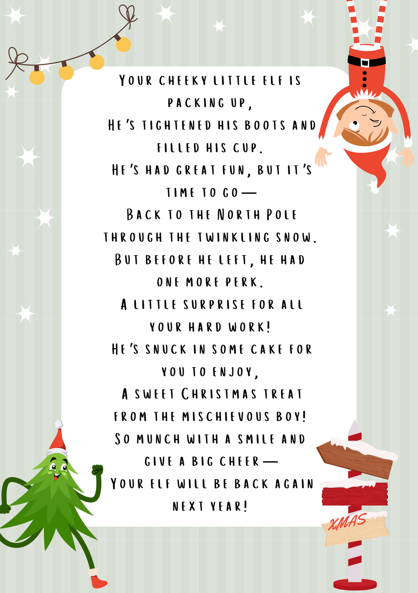 Elf on the shelf goodbye