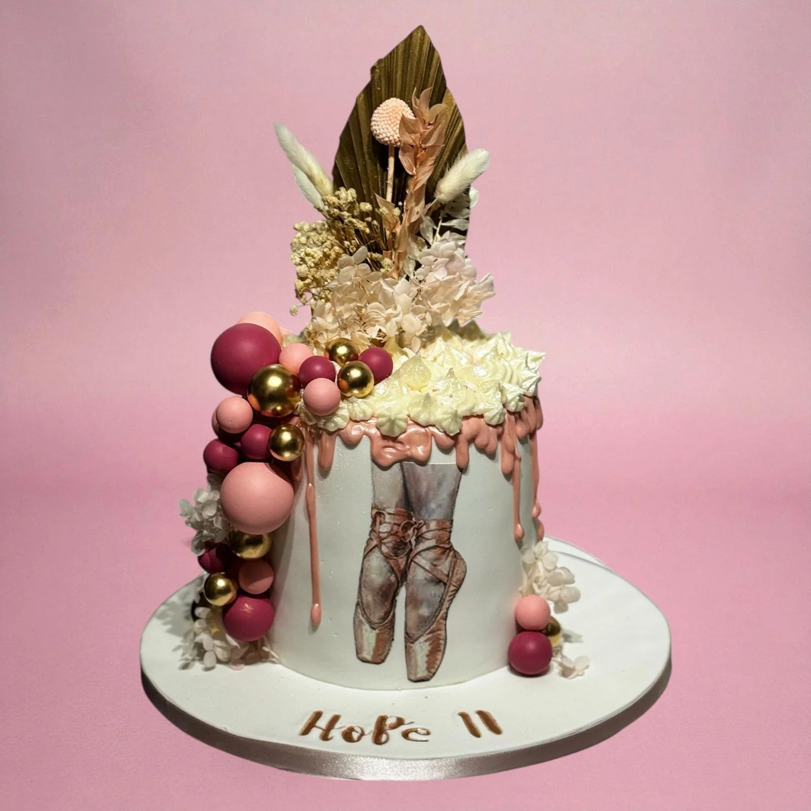 classy ballet cake