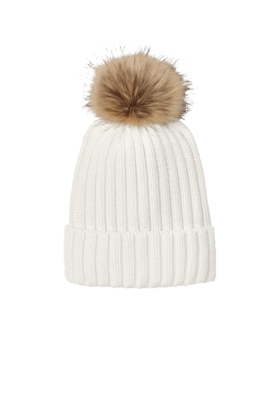 Port Authority® Faux Fur Pom Beanie C990