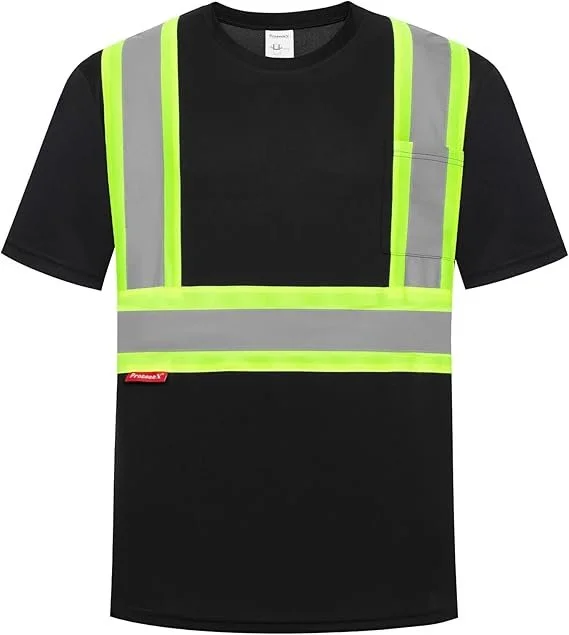 High Visibility Short Sleeve Shirts Reflective Hi Vis Safety Shirts for Men and Women