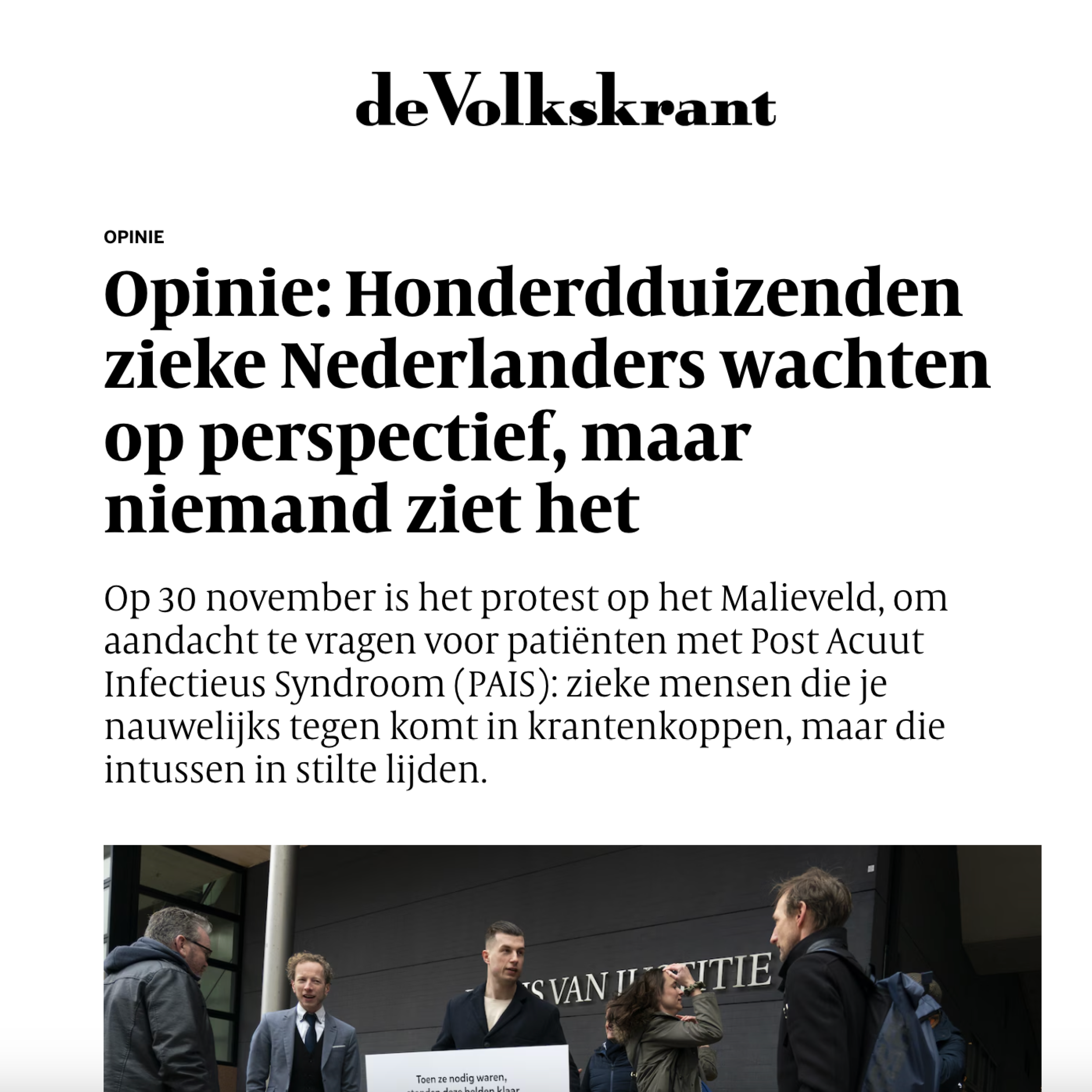 22 november 2025 - Volkskrant Opinie 
