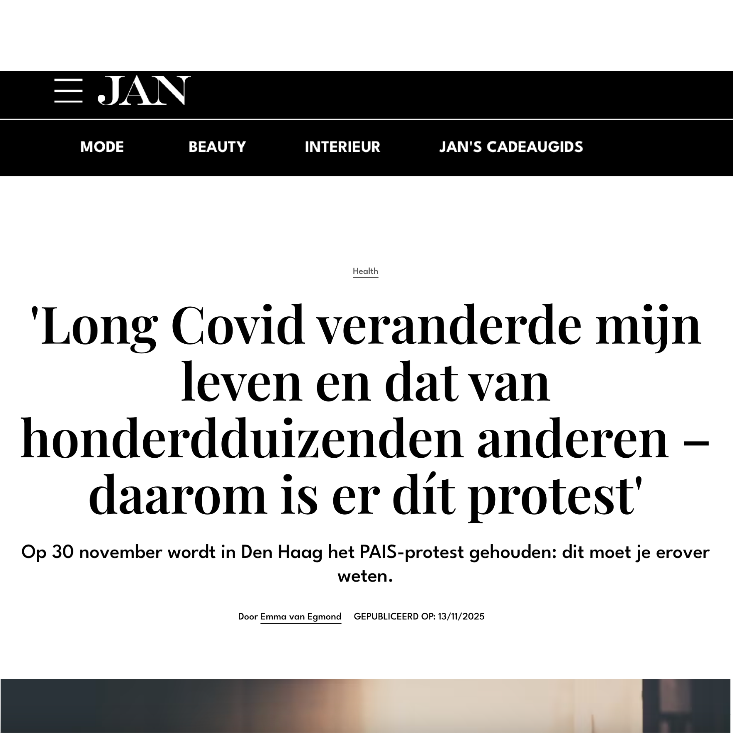 13 november 2025 - JAN artikel