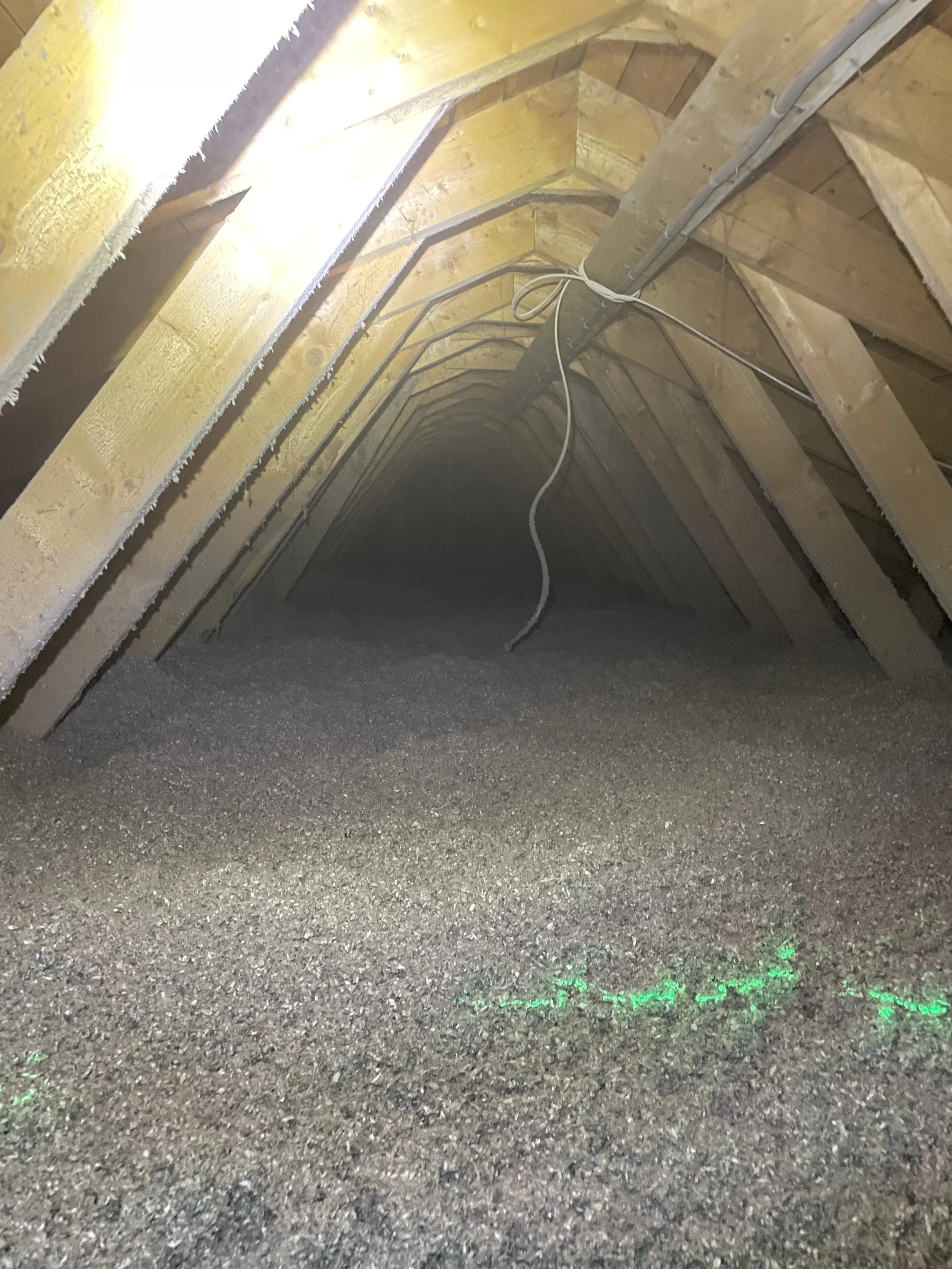 Blåseisolert på ny med cellulose