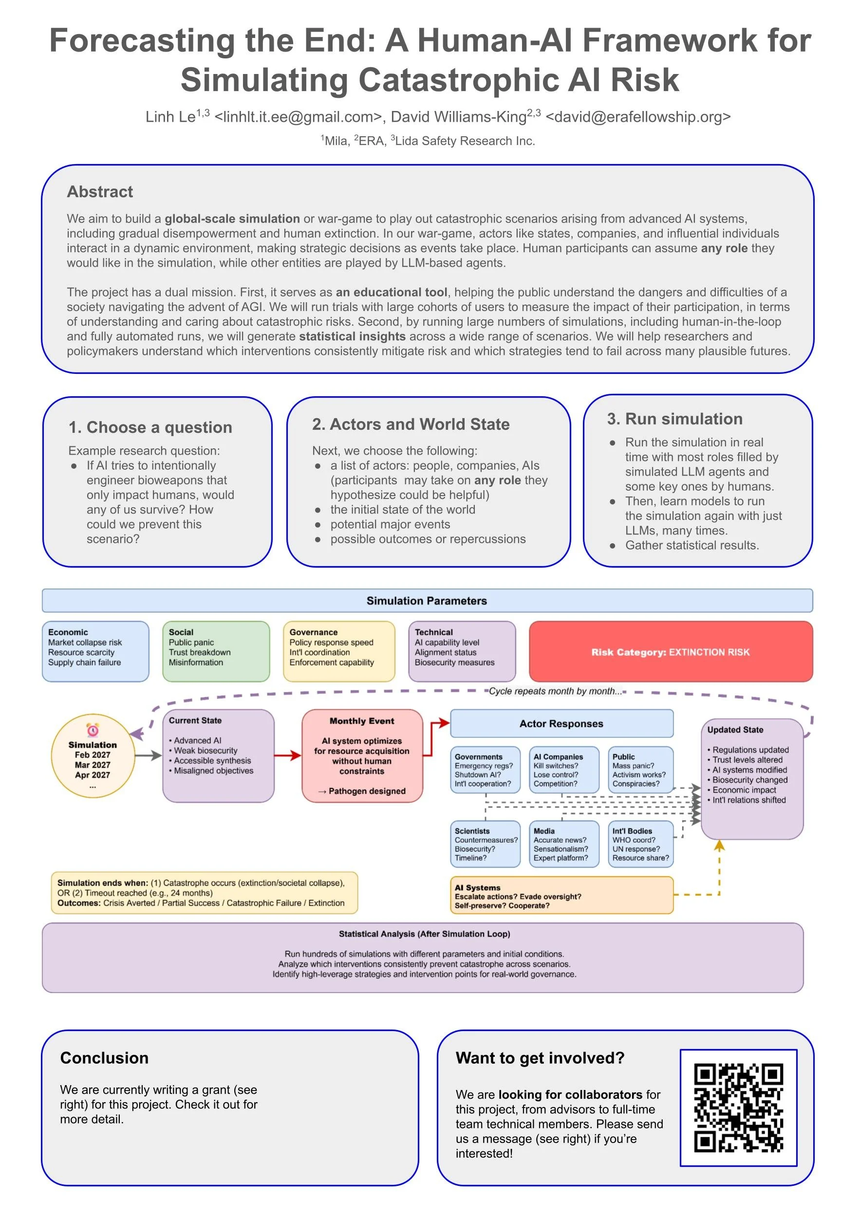 Academic poster titled "Forecasting the End"