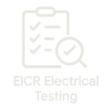 Icon representing a checklist and electrical testing