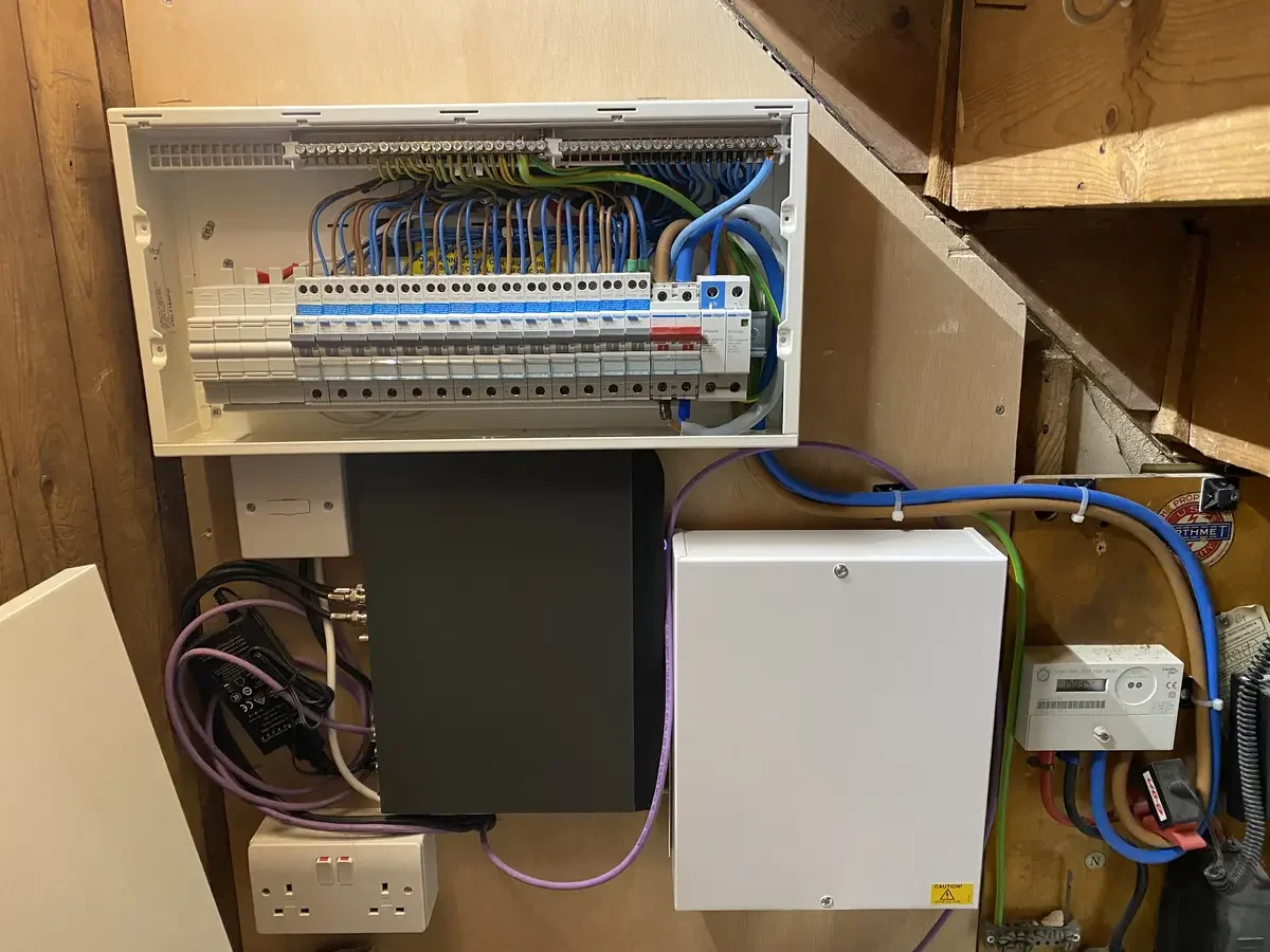 Fuseboard replacement fitted in existing cupboard, Wellingborough