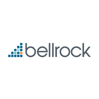 Bellrock logo with stylized blue and orange squares forming a mountain shape, and the brand name in lowercase gray letters.