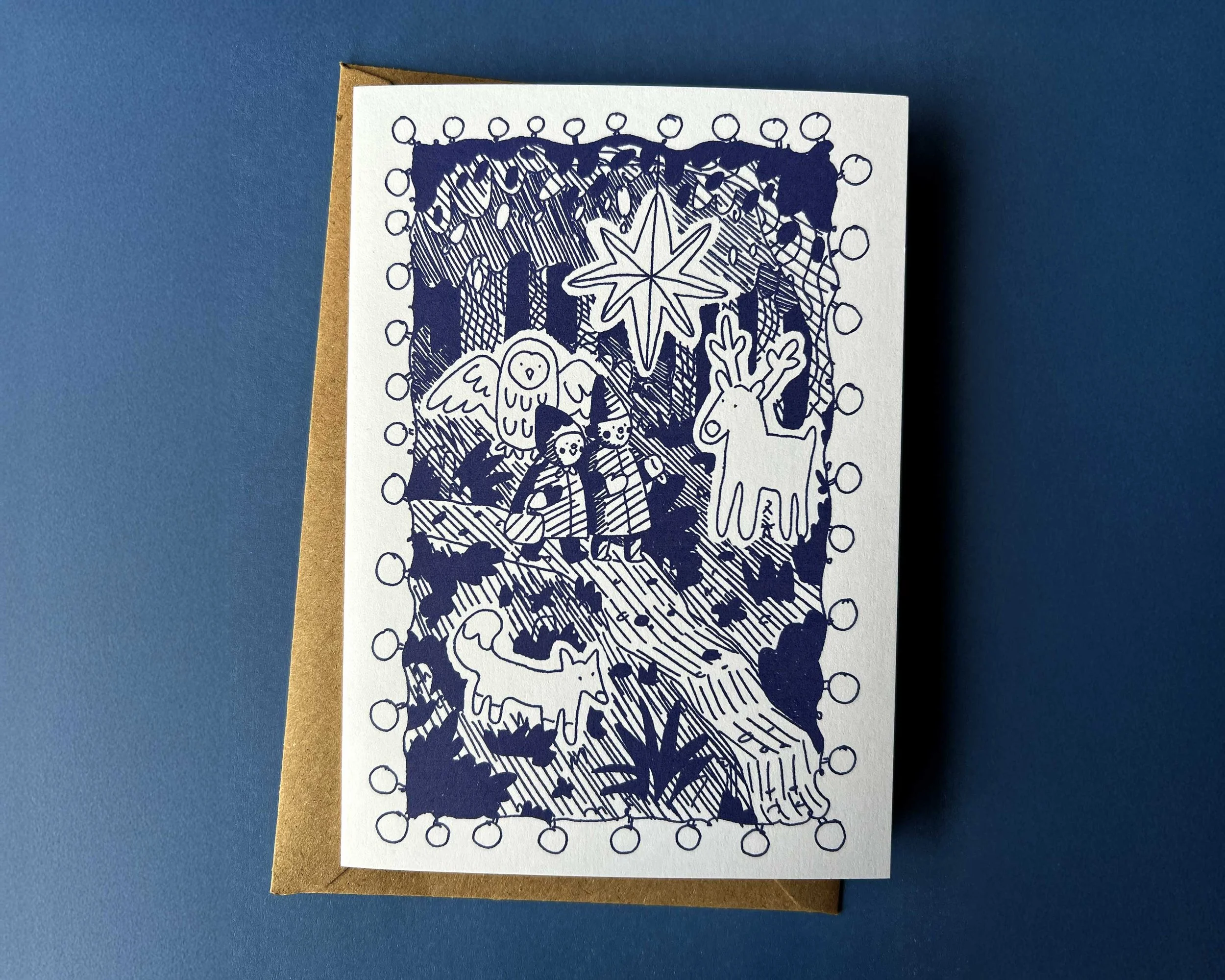 Festive Light Trail Christmas Card