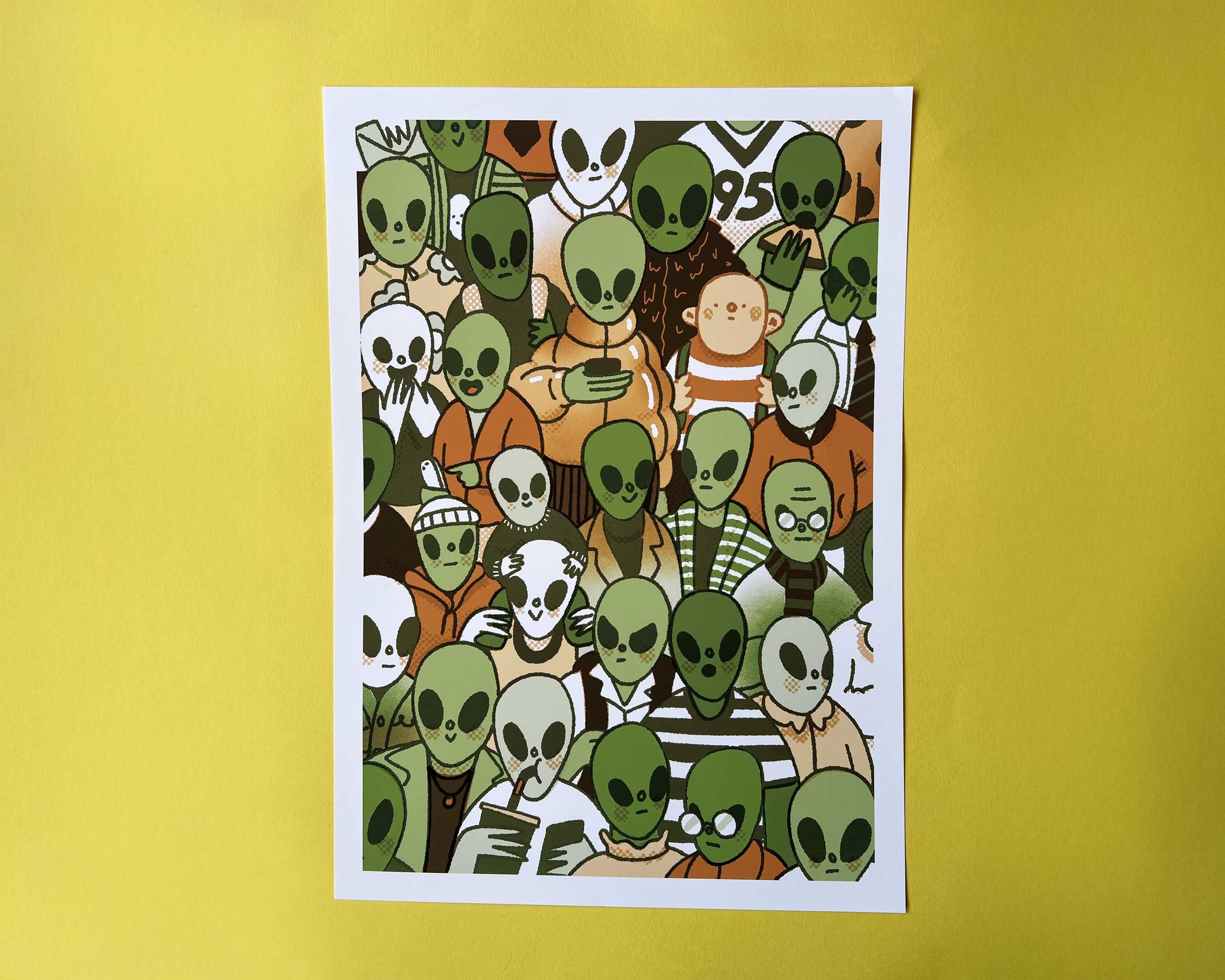 Feel Different Alien A3 Print