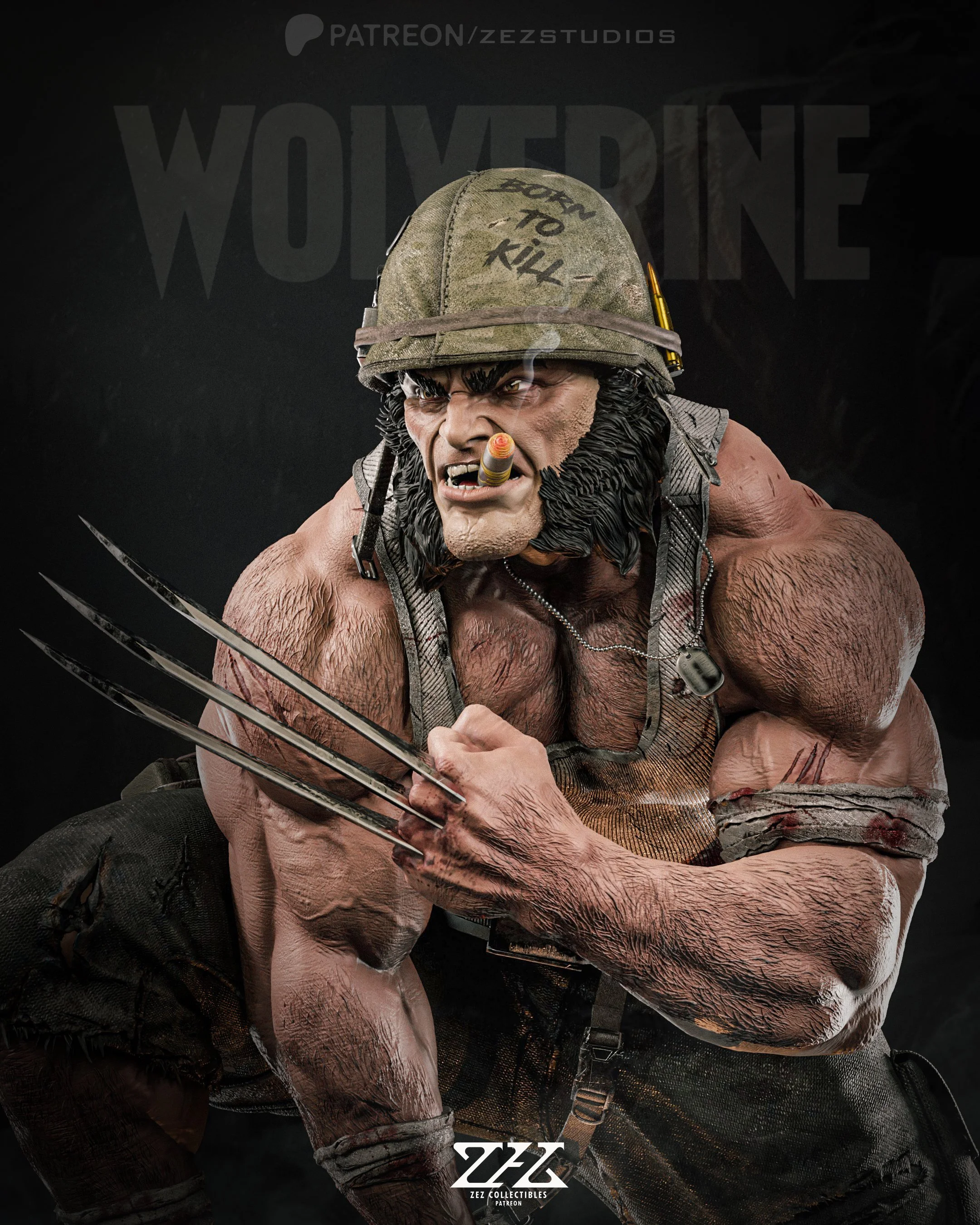 Wolverine Premium Resin Statue — Made To Order