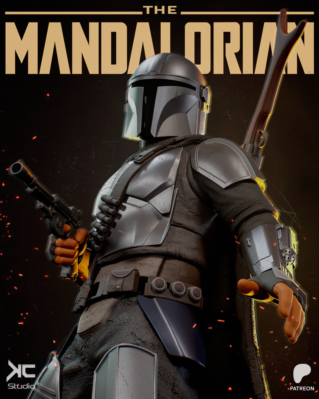 Mandalorian Premium Resin Statue — Made To Order