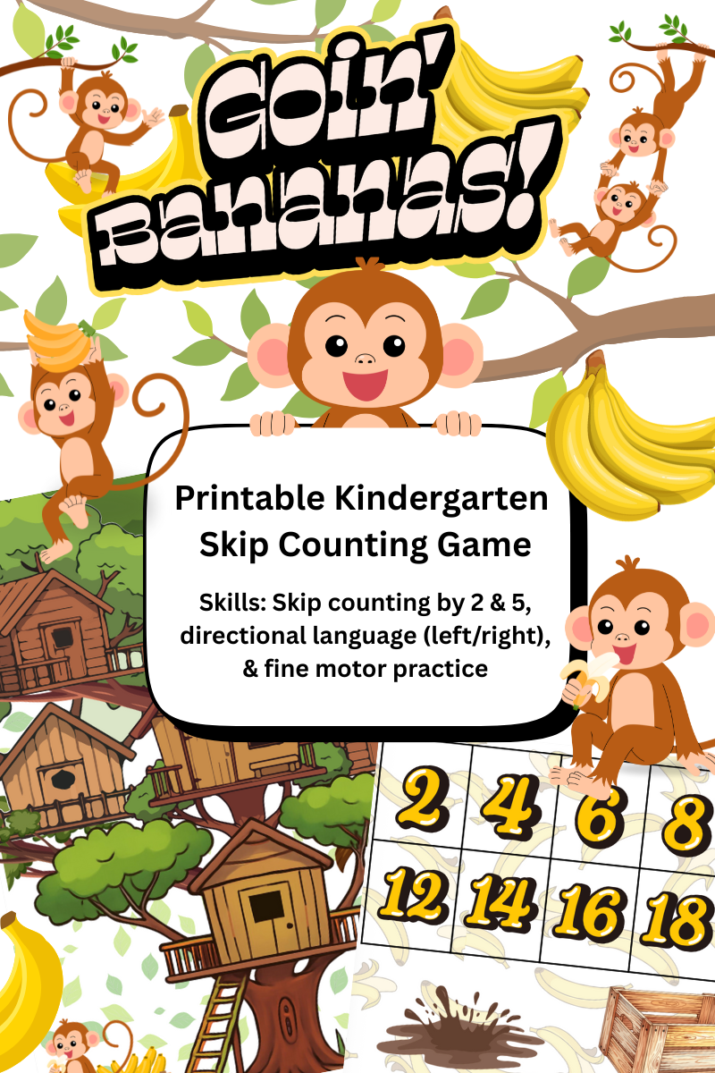 Goin' Bananas! A Kindergarten Skip Counting Game
