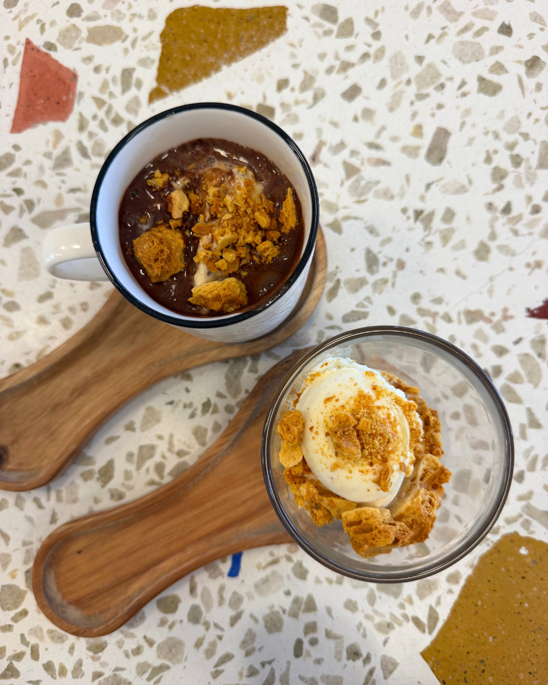 Our newest winter warmers: Italian Hot Chocolate and Chocolate Affogato!