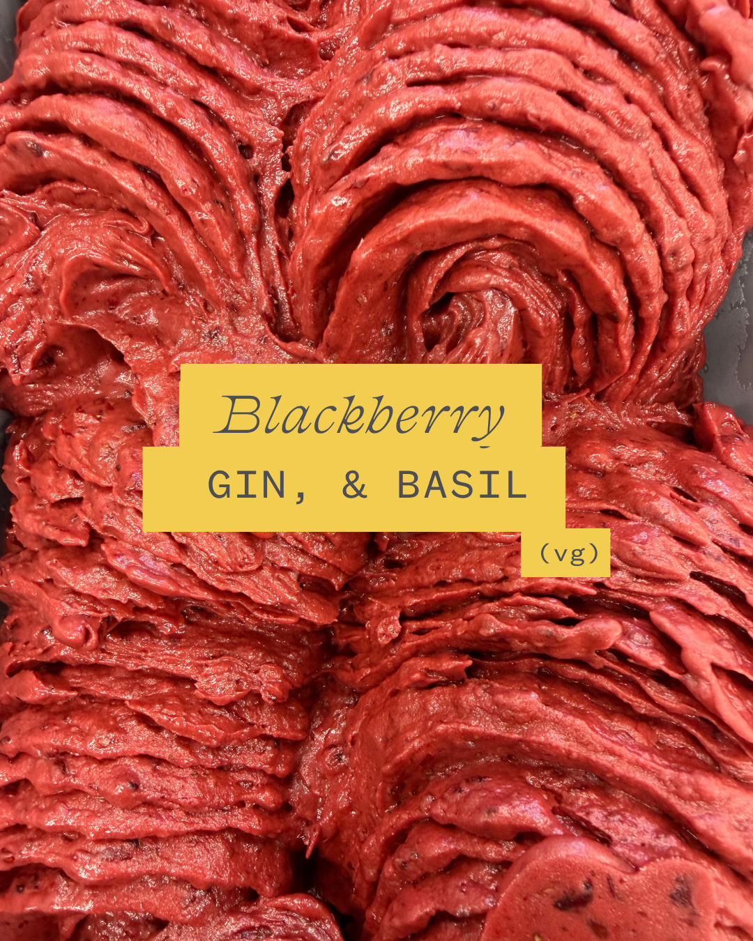 Blackberry gin basil sorbet scooping at Little ‘Lato parlours in Auckland and Hamilton