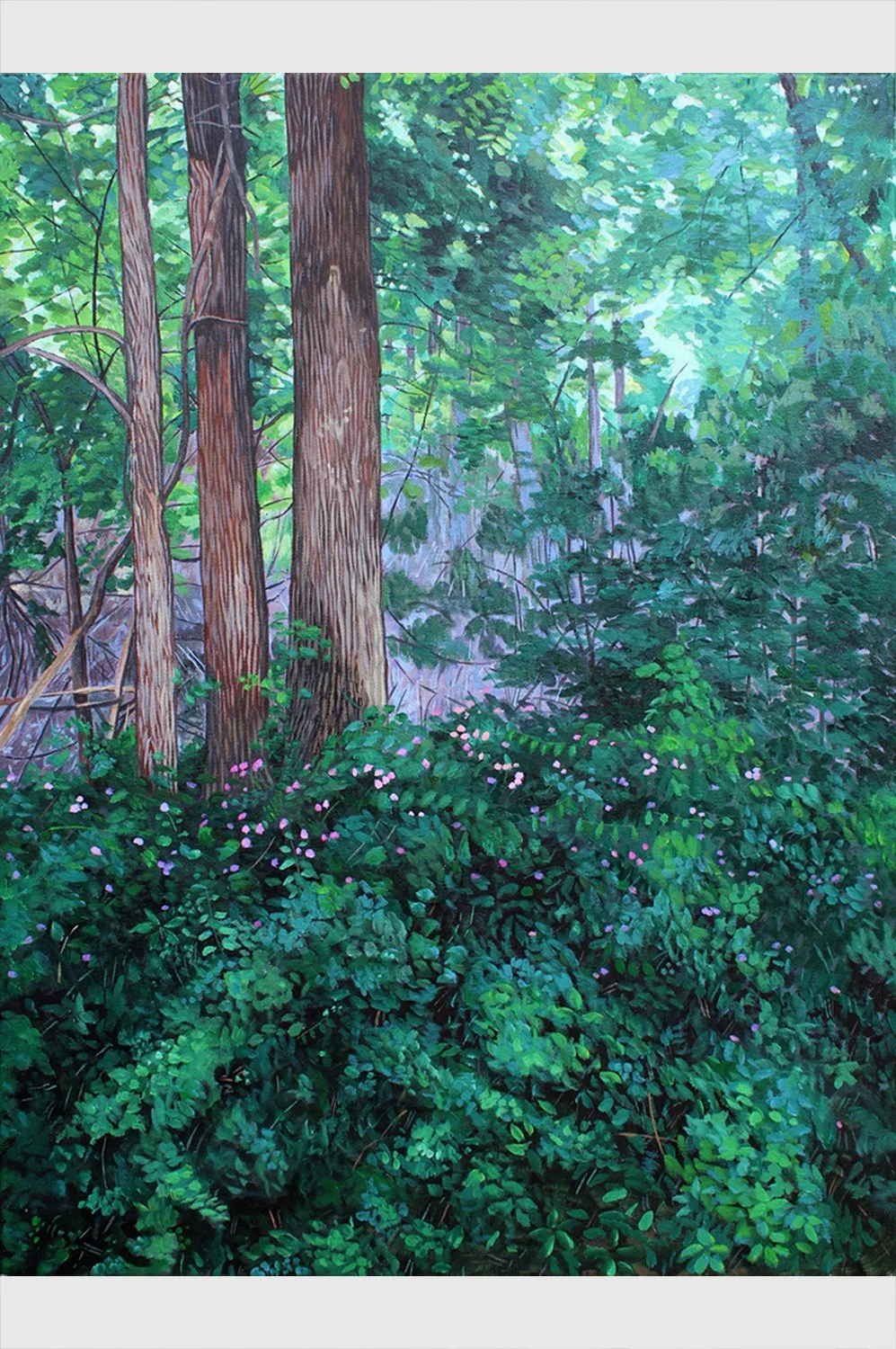 Pausing, Lifting, Inhaling • 24×18 in • acrylic on canvas • 2024