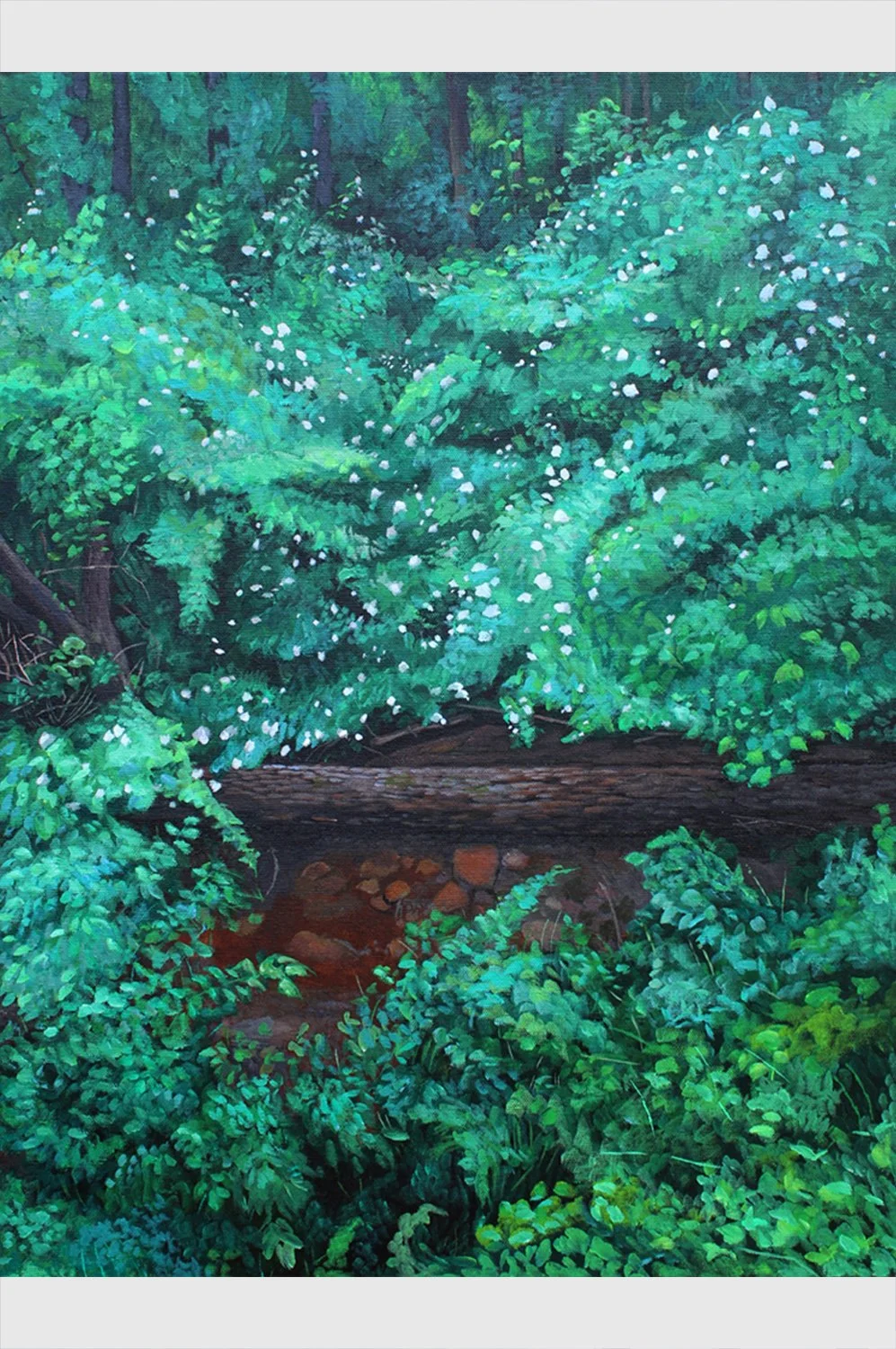 Gazing, Drifting, Growing • 24×18 in • acrylic on canvas • 2024