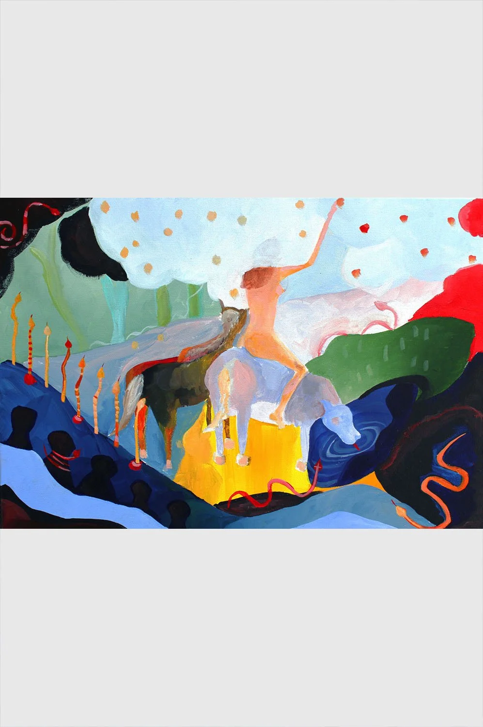 Head in the Clouds • 16×20 in • acrylic on canvas • 2020