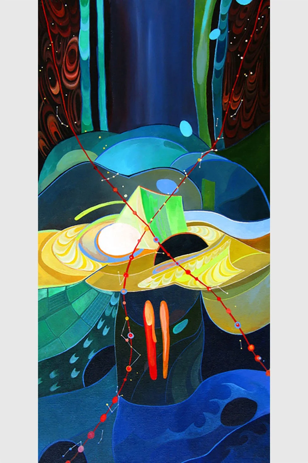 Catch a Falling Egg and Put It in Your Pocket • 15×30 in • acrylic on canvas • 2016