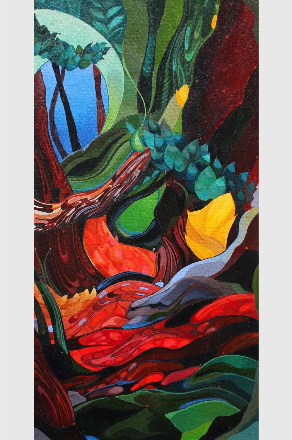 Forest Floor • 15×30 in • acrylic on canvas • 2017