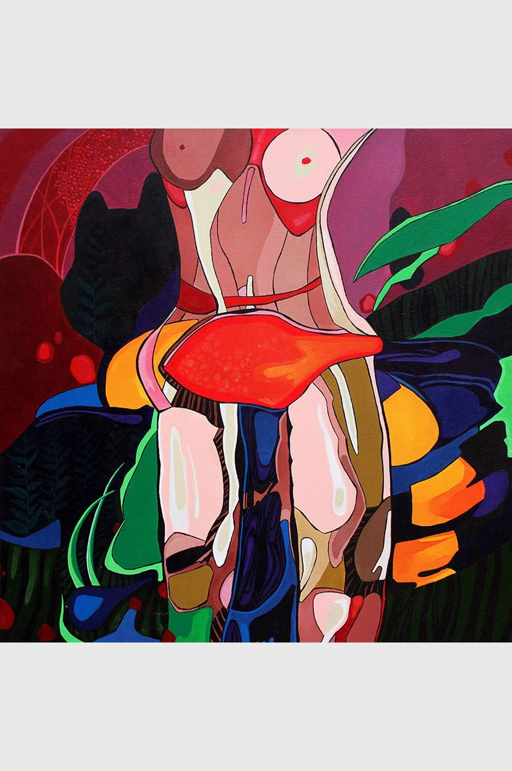 Internally External • 24×24 in • acrylic on canvas • 2021