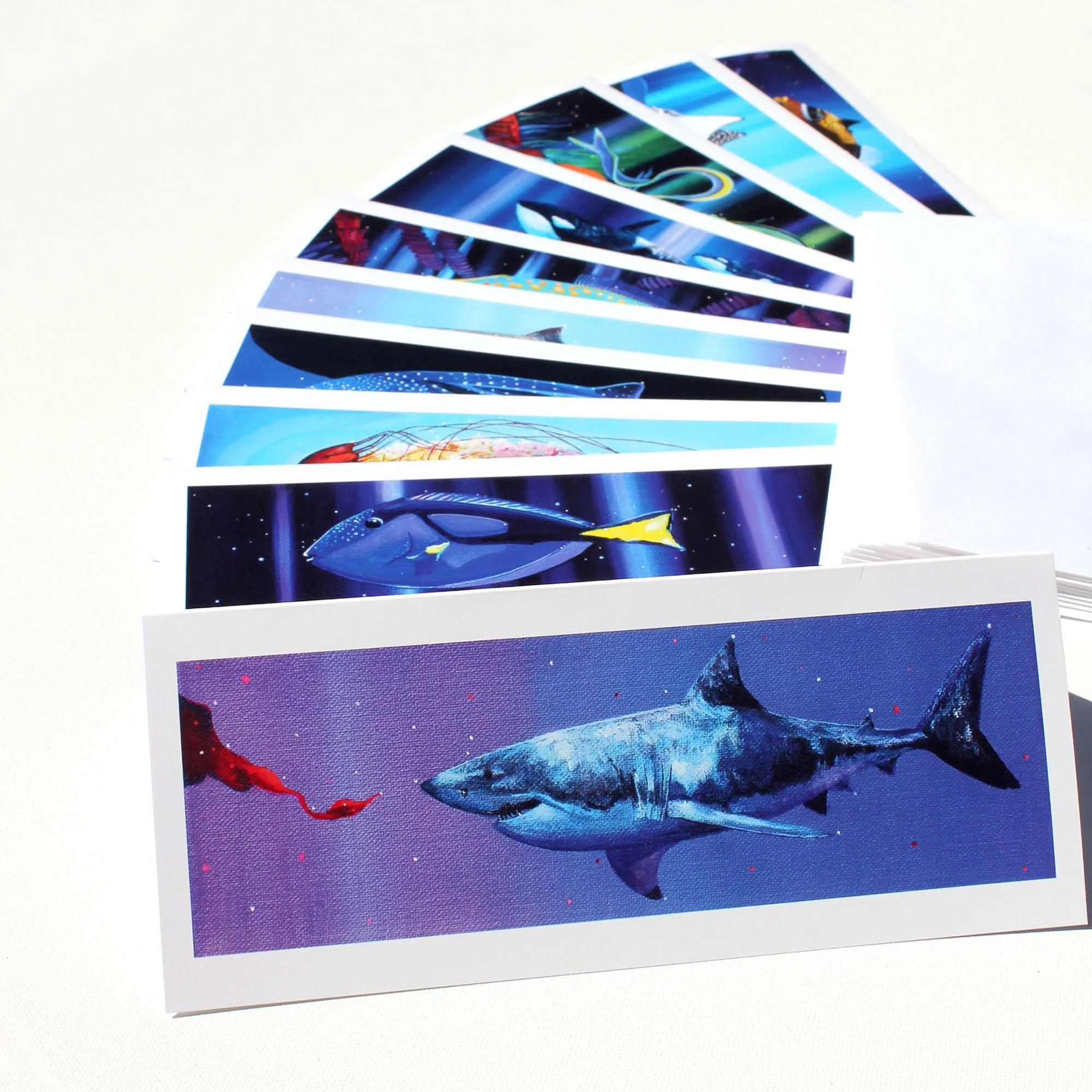 Ocean Animal Art Cards - Pack of Ten