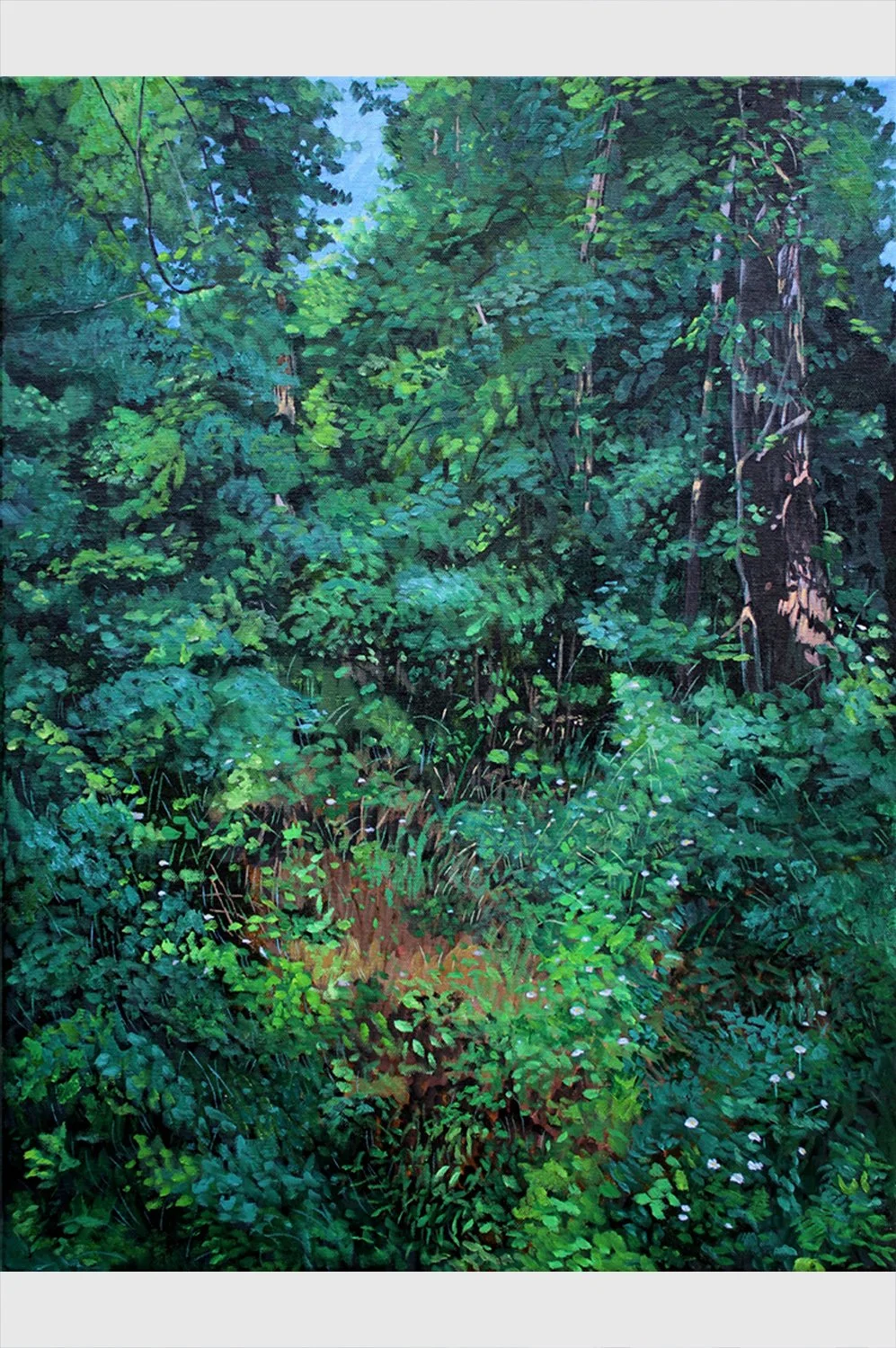 Immersing, Staring, Listening • 24×18 in • acrylic on canvas • 2024