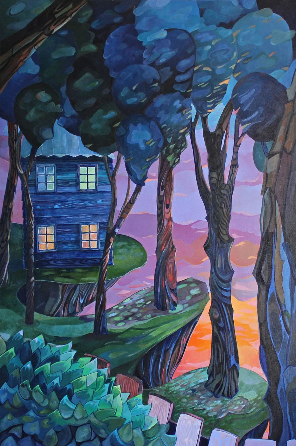 House at the Edge of the World • 36×24 in • acrylic on canvas • 2019 • Private Collection
