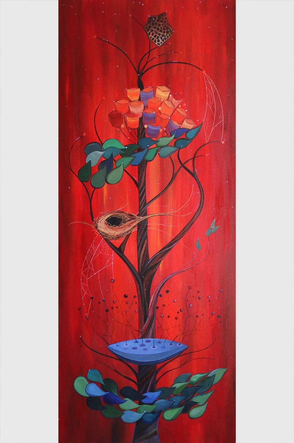 Home Building • 40×16 in • acrylic on canvas • 2016