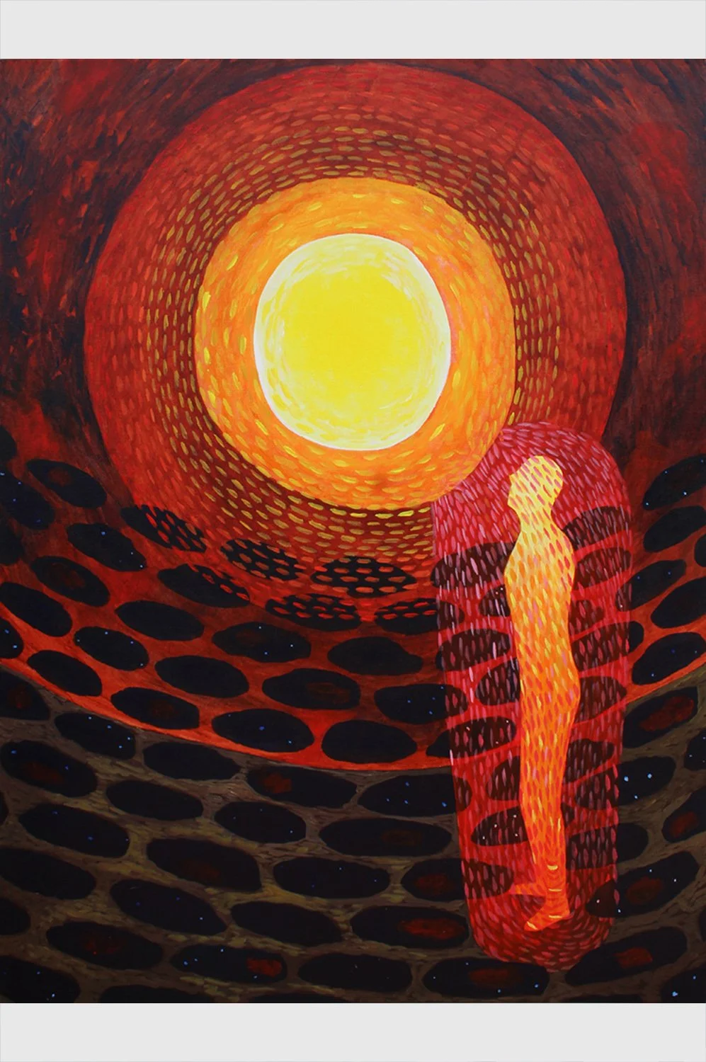 Figure - Absorption • 40×30 in • acrylic on canvas • 2024