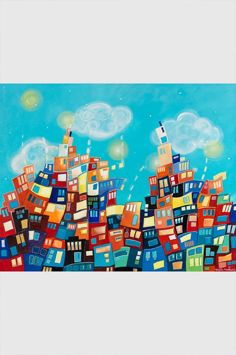 From the Rooftop • 30×24 in • acrylic on canvas • 2015