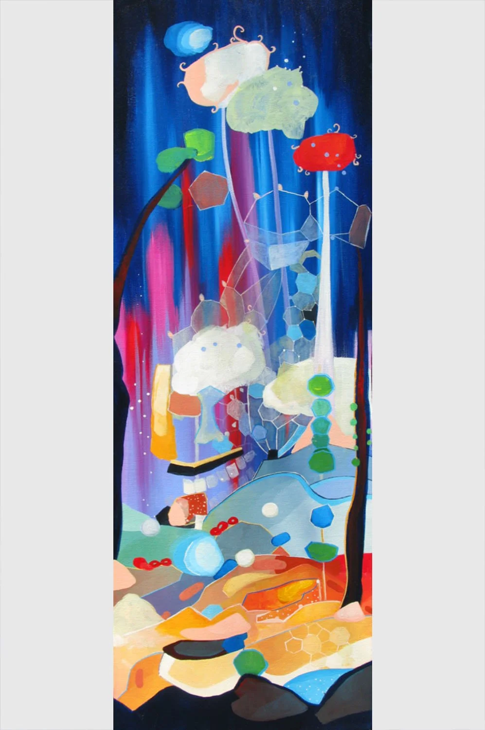 The Tips • 12×36 in • acrylic on canvas • 2016