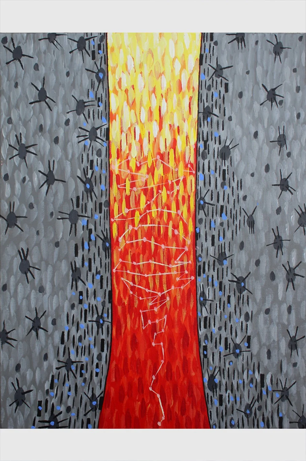 Beam - Transfer •
18×14 in • acrylic on canvas • 2023