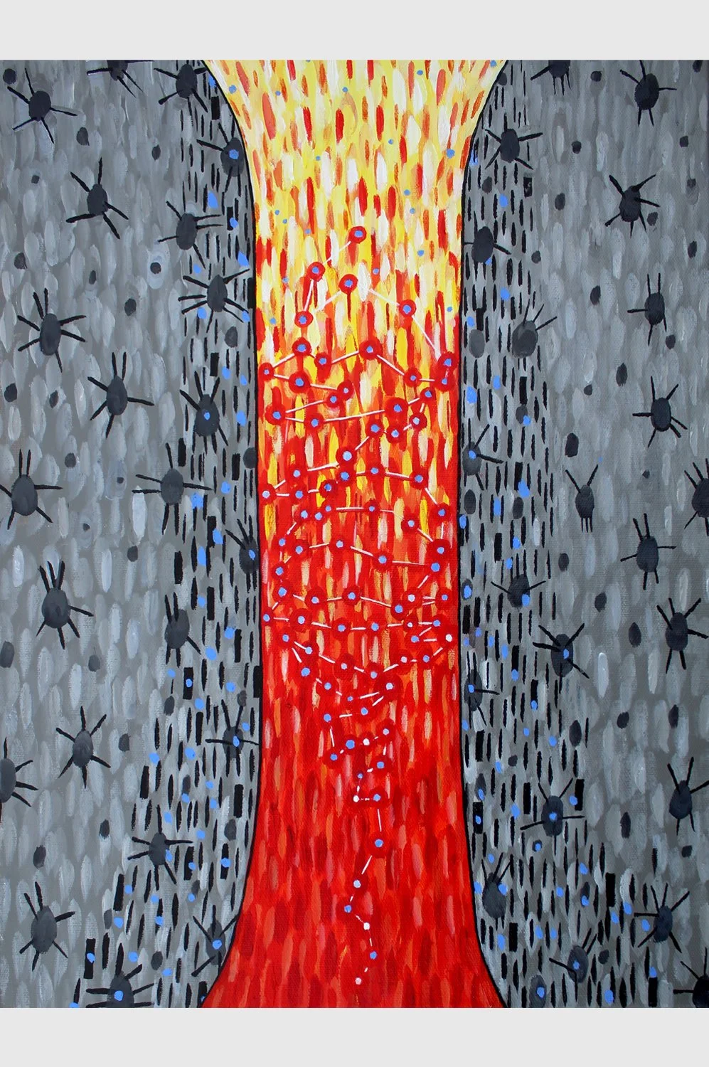 Beam - Transfer •
18×14 in • acrylic on canvas •  2025 • $600