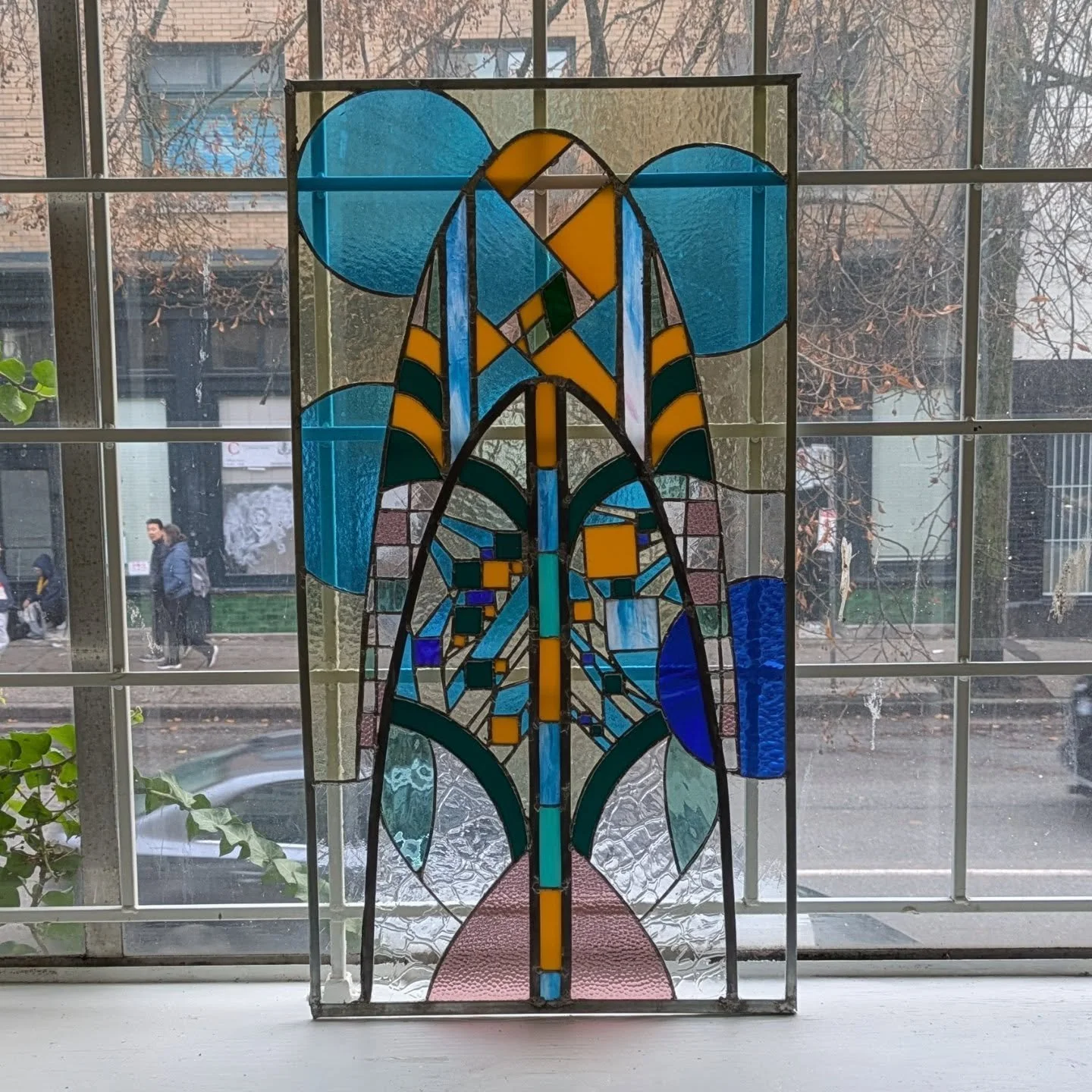 First window sized piece is complete. I learned a lot, and now have the window design for my cyber church 2045.