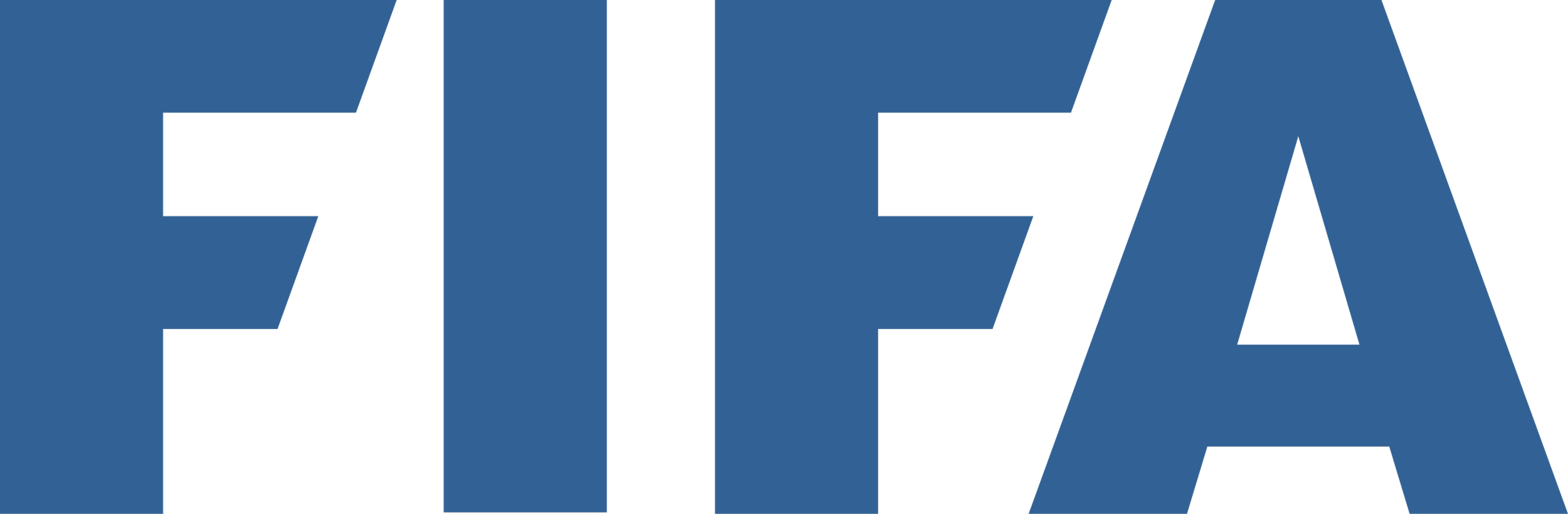 The official logo of the FBI, with large black letters 'F B I' on a blue background.